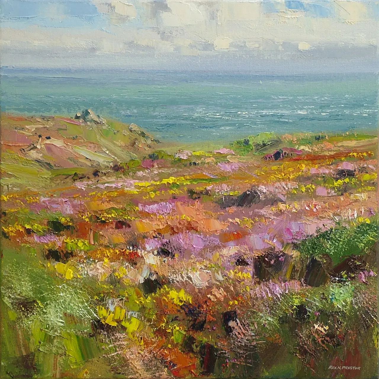 Rex Preston - summer moorland, porthgwarra, cornwall